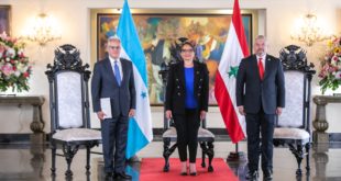 Embajadores de Líbano, Argentina, Brasil y España presentan credenciales en Honduras