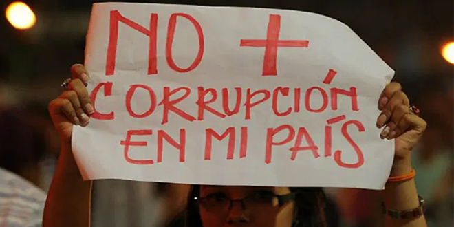 Por tercer año consecutivo Honduras entre los cuatro países más corruptos