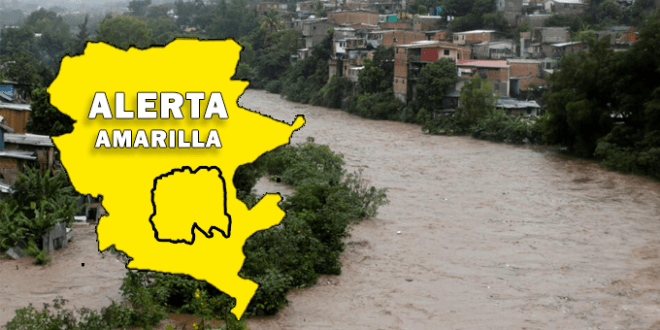 Por saturación de suelos decretan Alerta Amarilla durante 72 horas en el Distrito Central